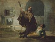 Francisco de Goya Friar Pedro Clubs El Maragato with the Butt of the Gun oil painting